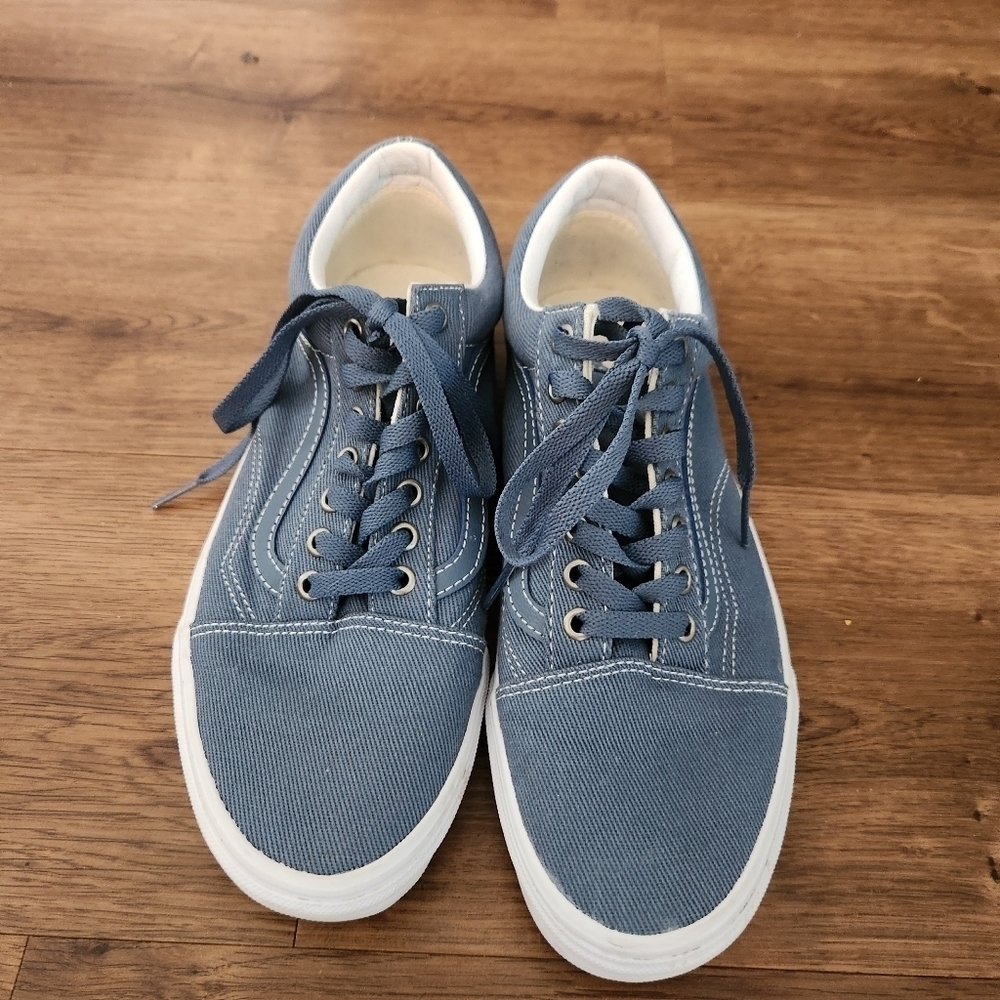 VANS OLD SKOOL SNEAKER IN TWILL ADRIATIC BLUE - Picture 3 of 5